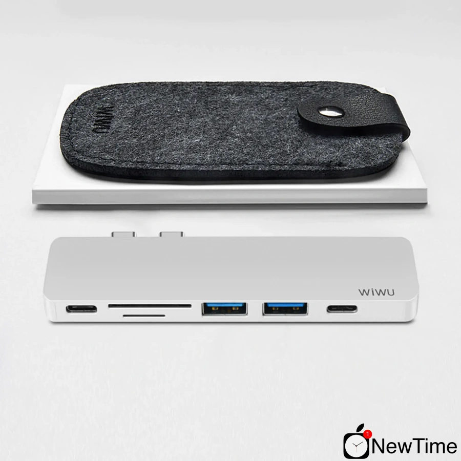 WiWU T8 7 in 1 USB-C Hub Gray