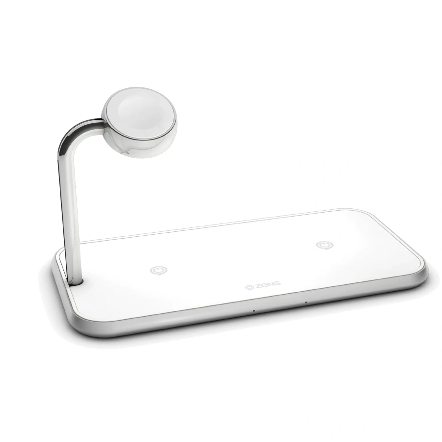 Zens Dual + Watch Aluminium Wireless Charger - White (ZEDC05W/00)