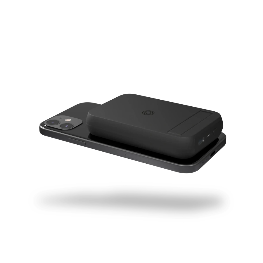 Зовнішній акумулятор з бездротовою зарядкою Zens Magnetic Single Powerbank with Stand 4000 mAh Black (ZEPP02M/00)