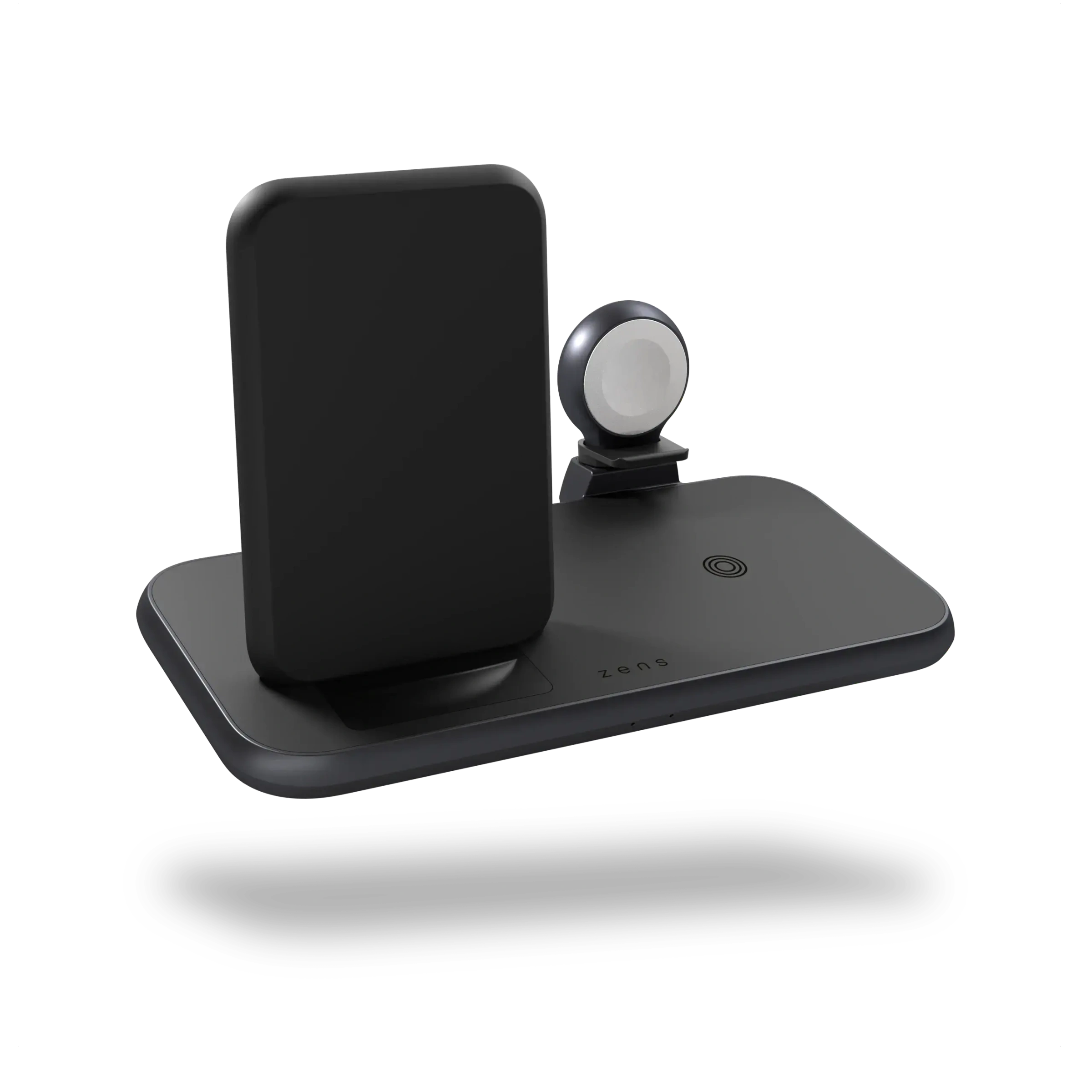 Zens Stand + Watch 4 in 1 Aluminium Wireless Charger Black with 45W USB-C PD Wall Charger (ZEDC15B/00)