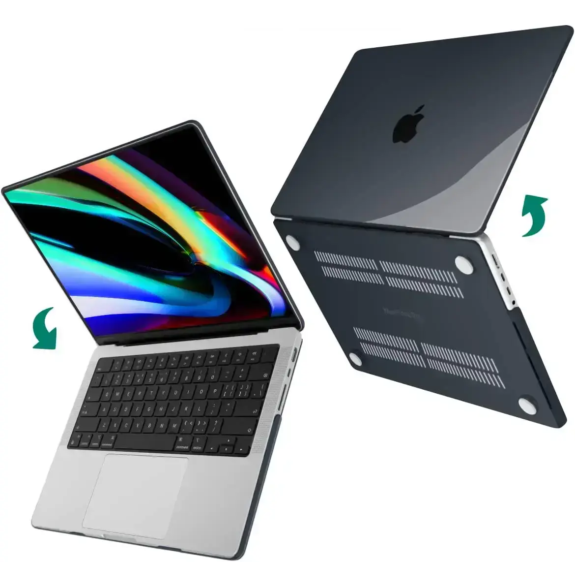 Чехол-накладка HardShell Crystal Case for MacBook 16.2 Pro A2485 (2021) Black