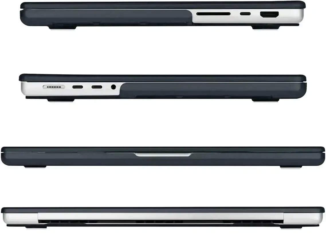Чехол-накладка HardShell Crystal Case for MacBook 16.2 Pro A2485 (2021) Black