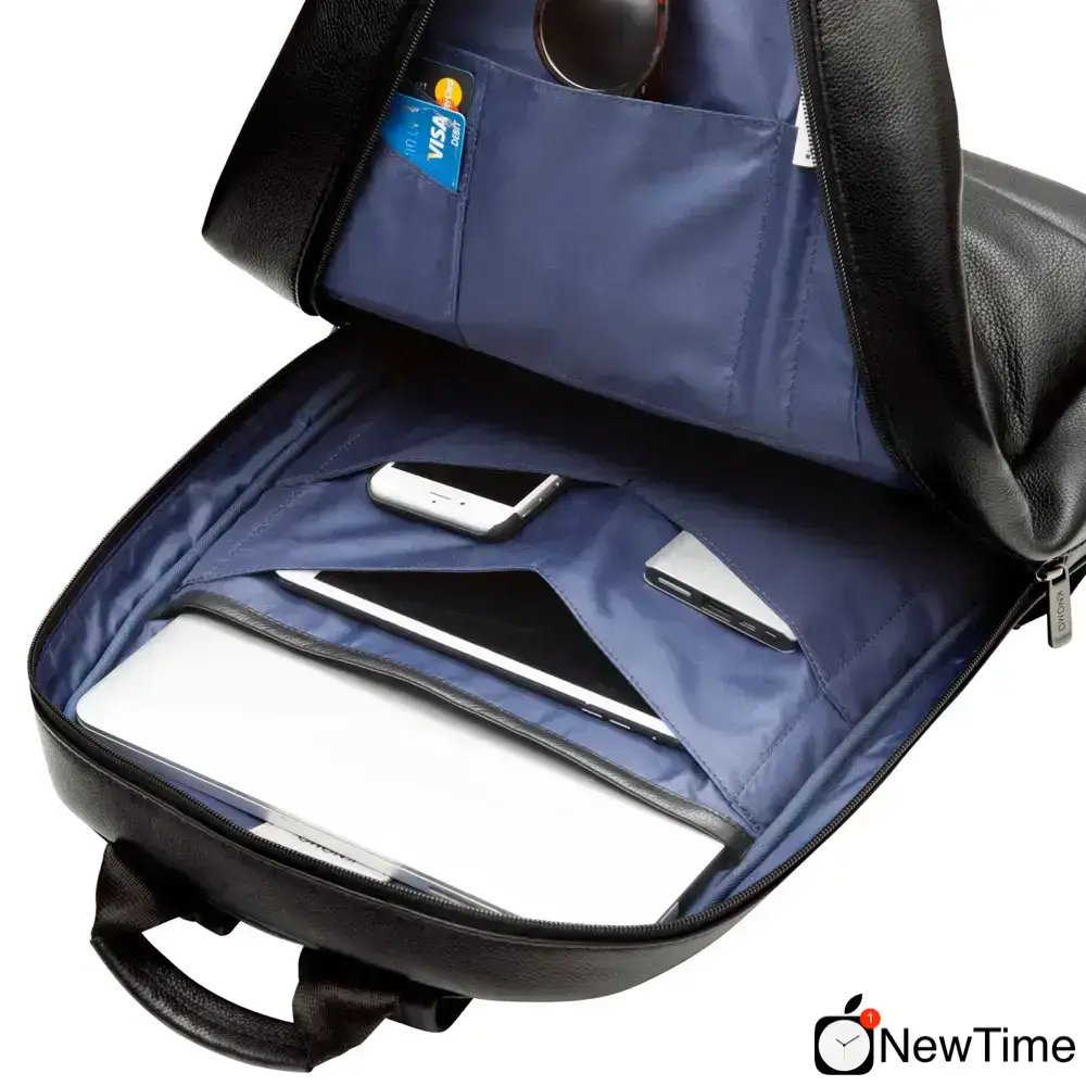 Рюкзак для ноутбука Knomo Albion Leather Laptop Backpack 15" Black (KN-45-401-BDD)