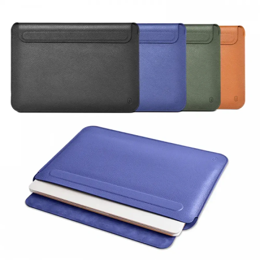 Чехол WIWU Skin Pro Geniunie Leather Sleeve Series для MacBook Pro 16.2" 2021 - Blue