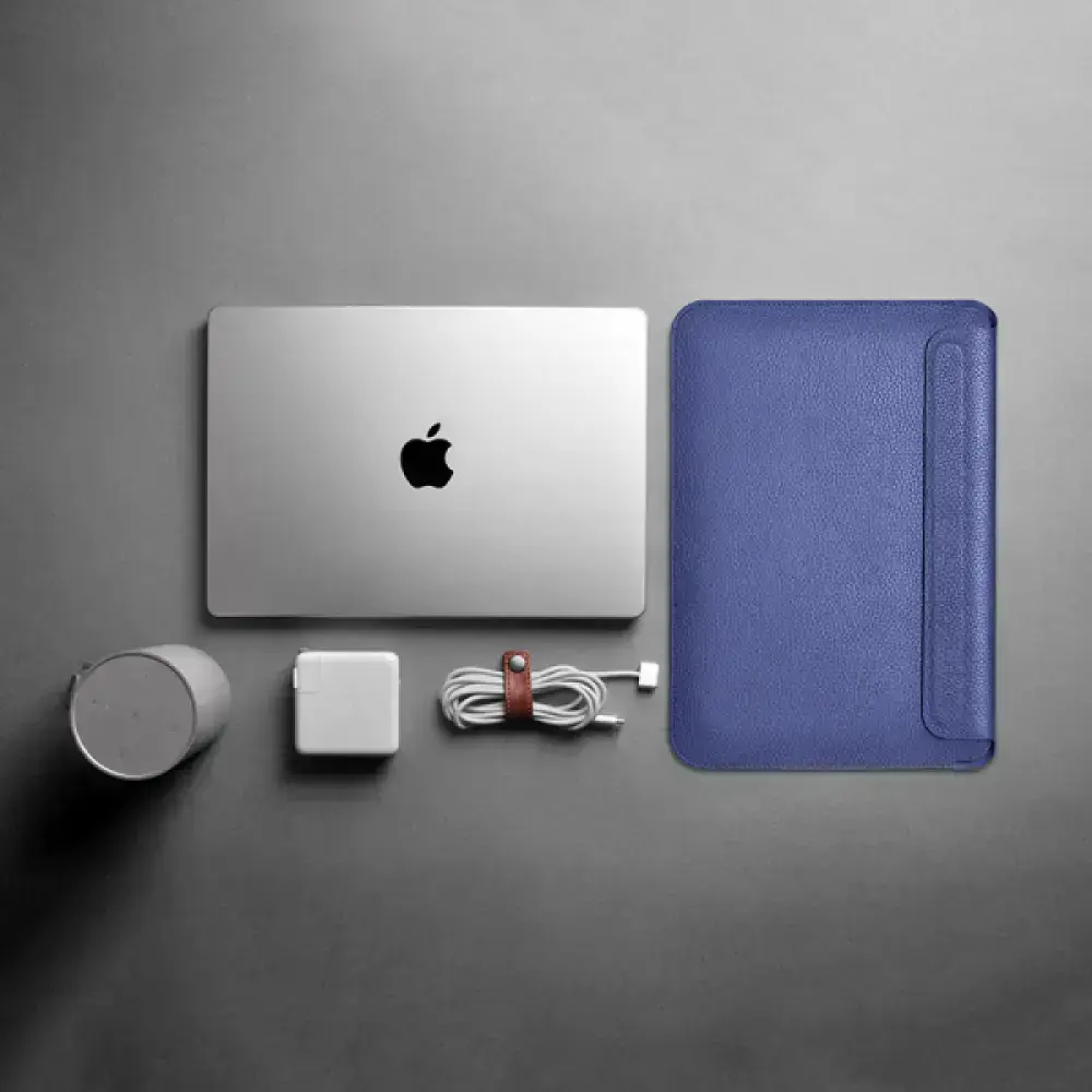 Чехол WIWU Skin Pro Geniunie Leather Sleeve Series для MacBook Pro 16.2" 2021 - Blue