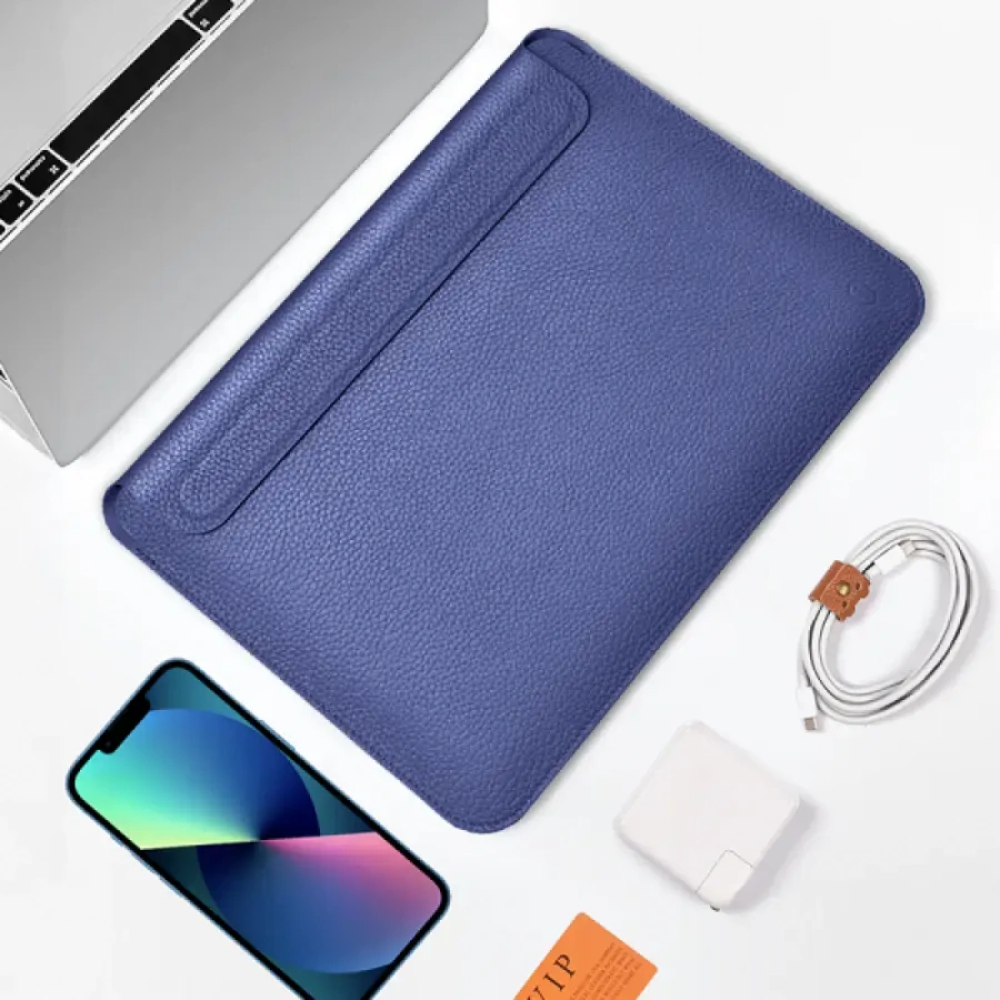 Чехол WIWU Skin Pro Geniunie Leather Sleeve Series для MacBook Pro 16.2" 2021 - Blue