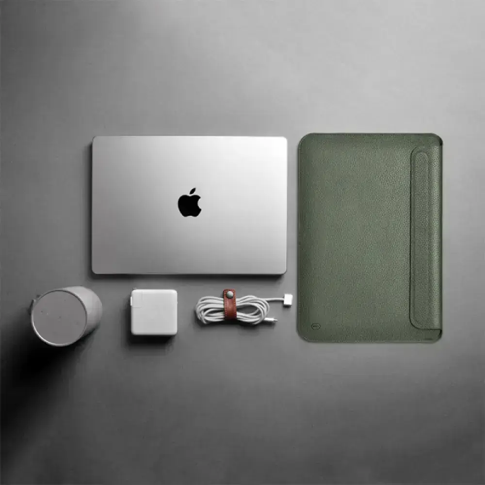 Чохол WIWU Skin Pro Geniunie Leather Sleeve Series для MacBook Pro 16.2" 2021 - Green