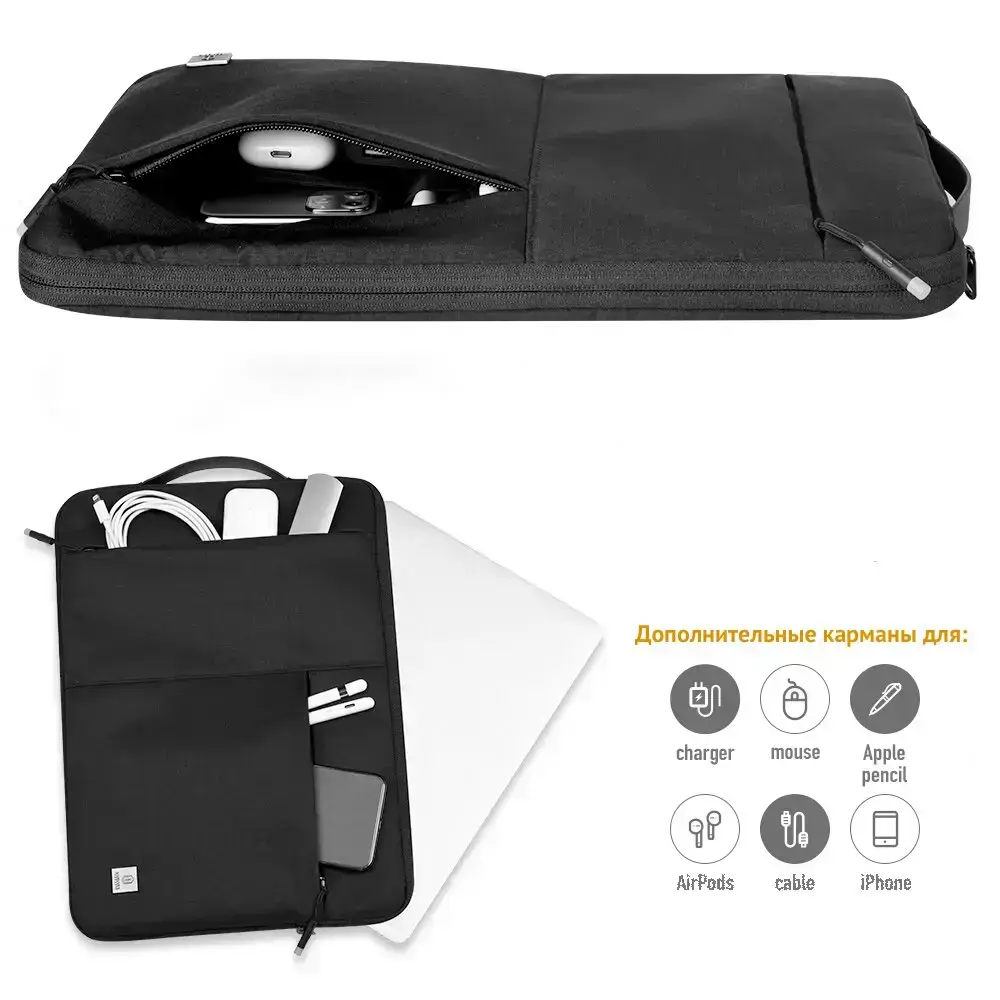 Чохол-сумка WIWU Alpha Slim Sleeve для MacBook 14" - Black