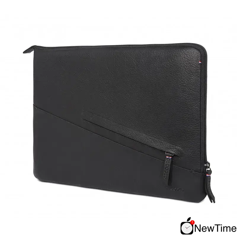 DECODED Leather Sleeve with Zipper MacBook Pro 13" Black (2014-2017)
