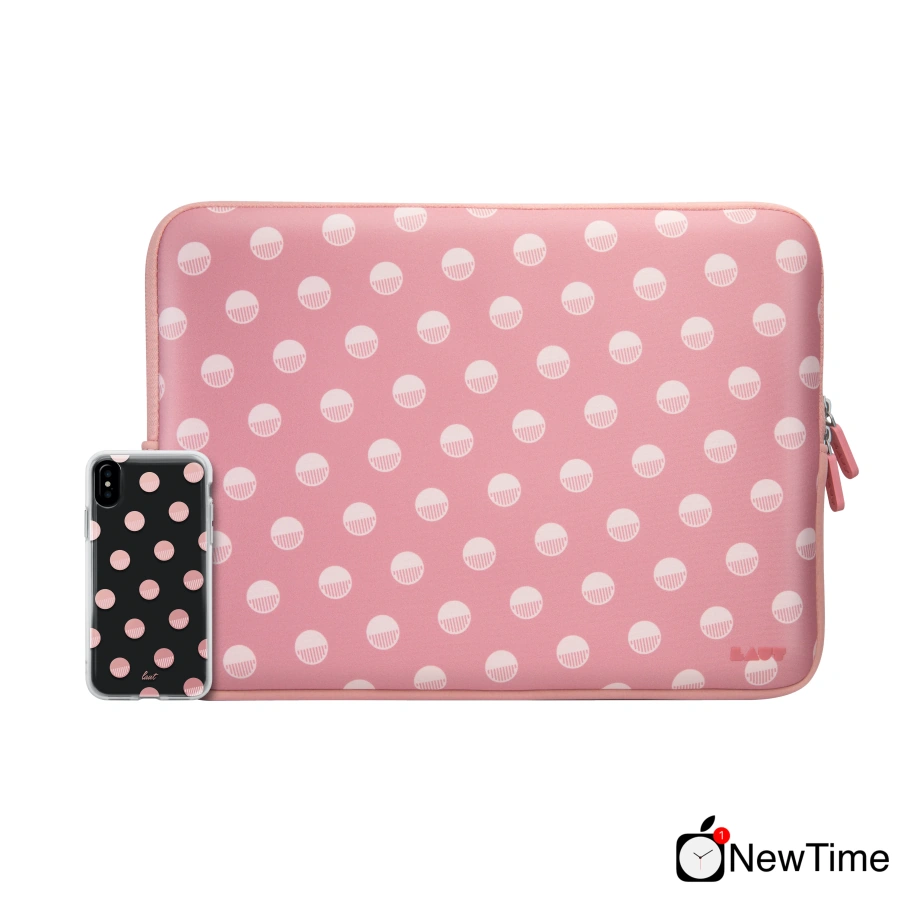 Чехол-папка LAUT POP PROTECTIVE SLEEVE для MacBook Air 13" (2010-2020) / MacBook Pro 13" (2012-2020) Polka Pink (LAUT_MB13_POP_PK)