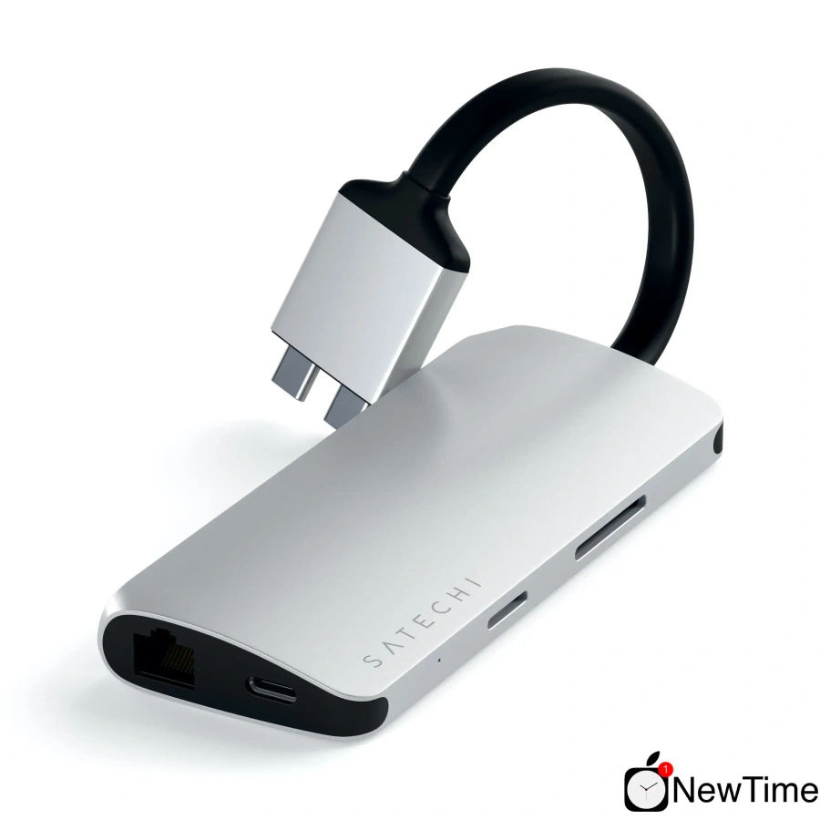 Satechi Aluminum Type-C Dual Multimedia Adapter Silver (ST-TCDMMAS)