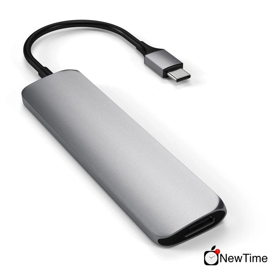 Satechi Slim V2 Aluminum Type-C Multi-Port Adapter 4K Space Gray (ST-SCMA2M)