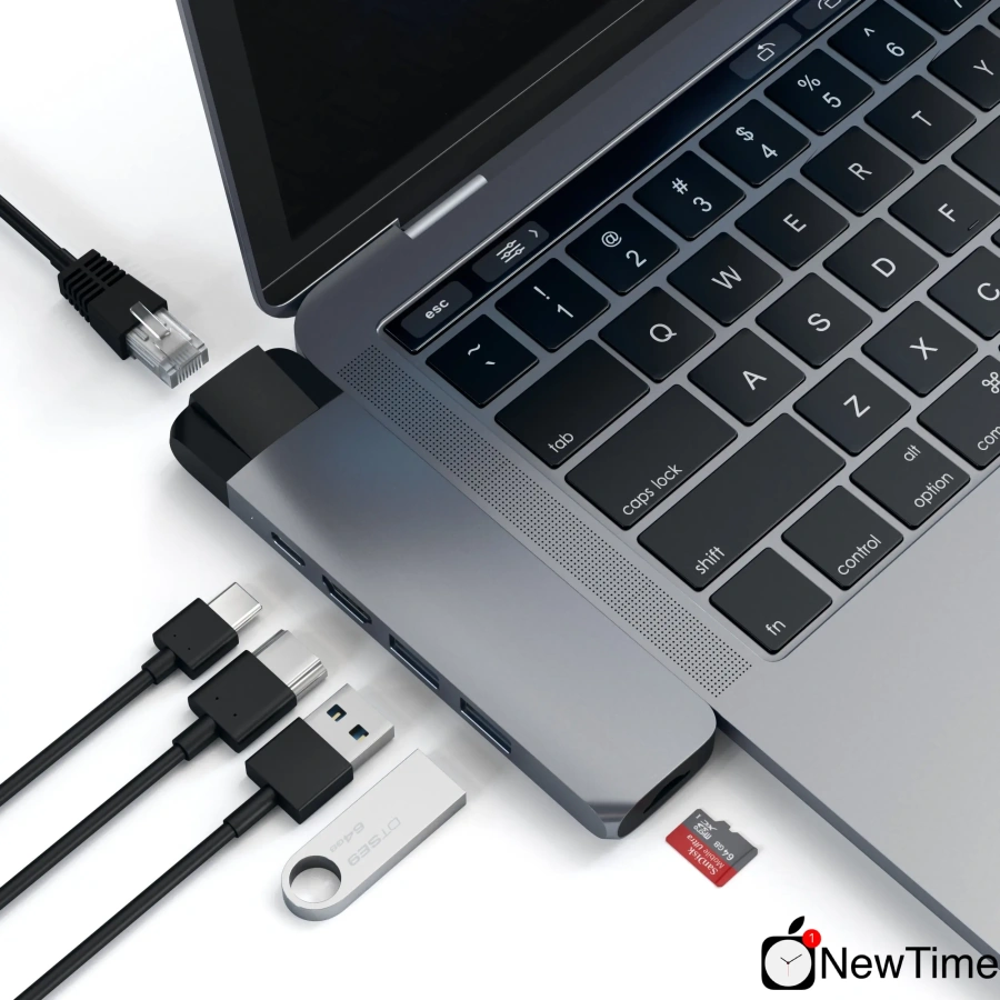 Satechi Aluminum Type-C Pro Hub with Ethernet Space Gray (ST-TCPHEM)