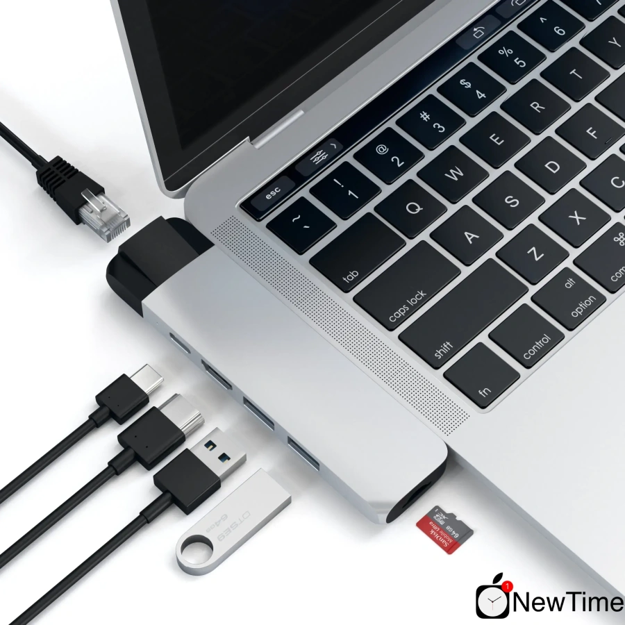 Satechi Aluminum Type-C Pro Hub with Ethernet Silver (ST-TCPHES)