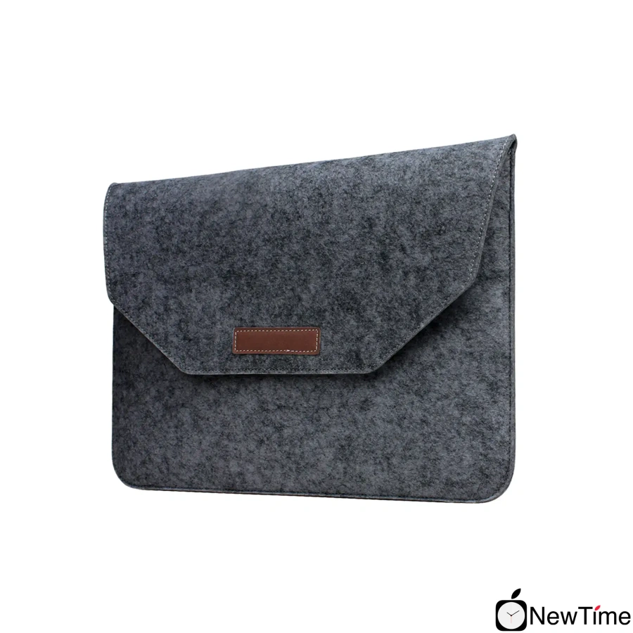 Чехол-конверт из войлока Voground Dark Grey для MacBook Pro 13" 2016 - 2020 и MacBook Air 13" 2018 - 2020