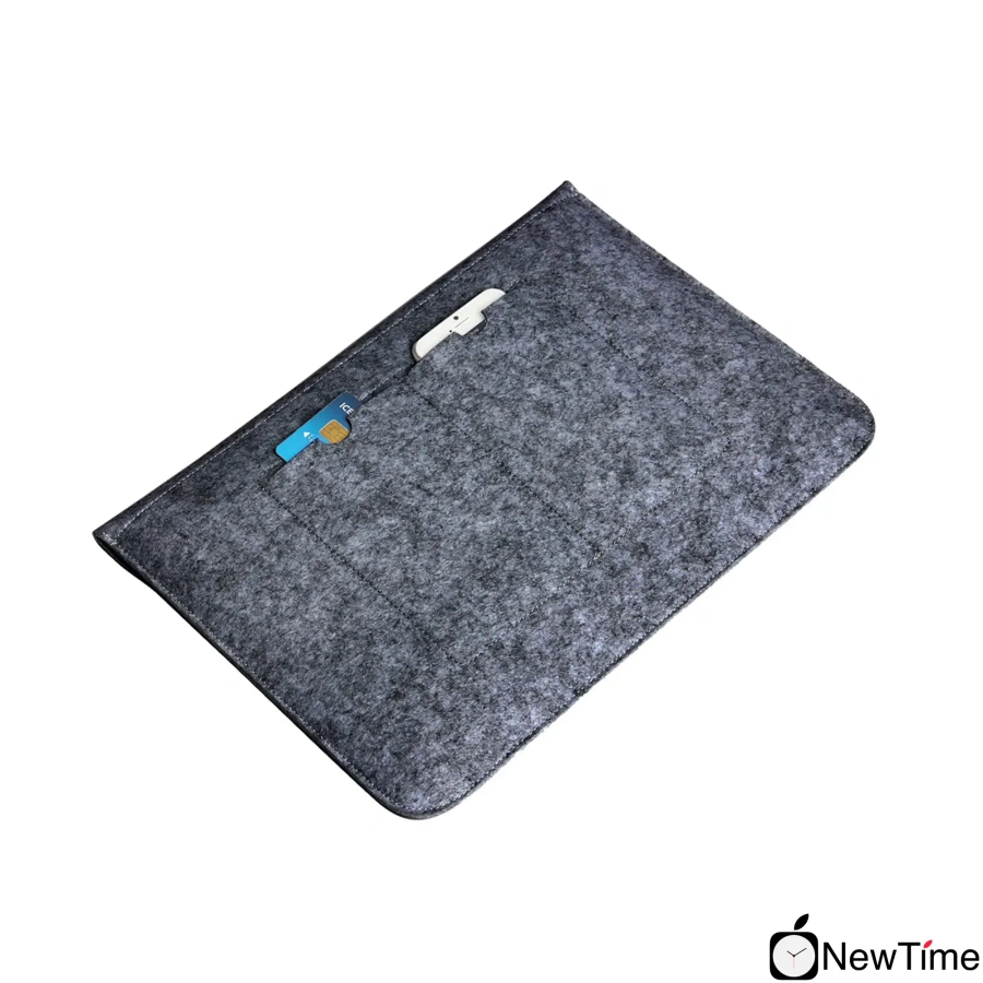 Чехол-конверт из войлока Voground Dark Grey для MacBook Pro 13" 2016 - 2020 и MacBook Air 13" 2018 - 2020