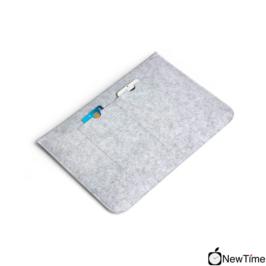 Чехол-конверт из войлока Voground Silver для MacBook Pro 13" 2016 - 2020 и MacBook Air 13" 2018 - 2020