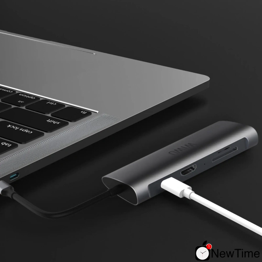 WiWU Alpha A831HRT 8 in 1 USB-C Hub Gray