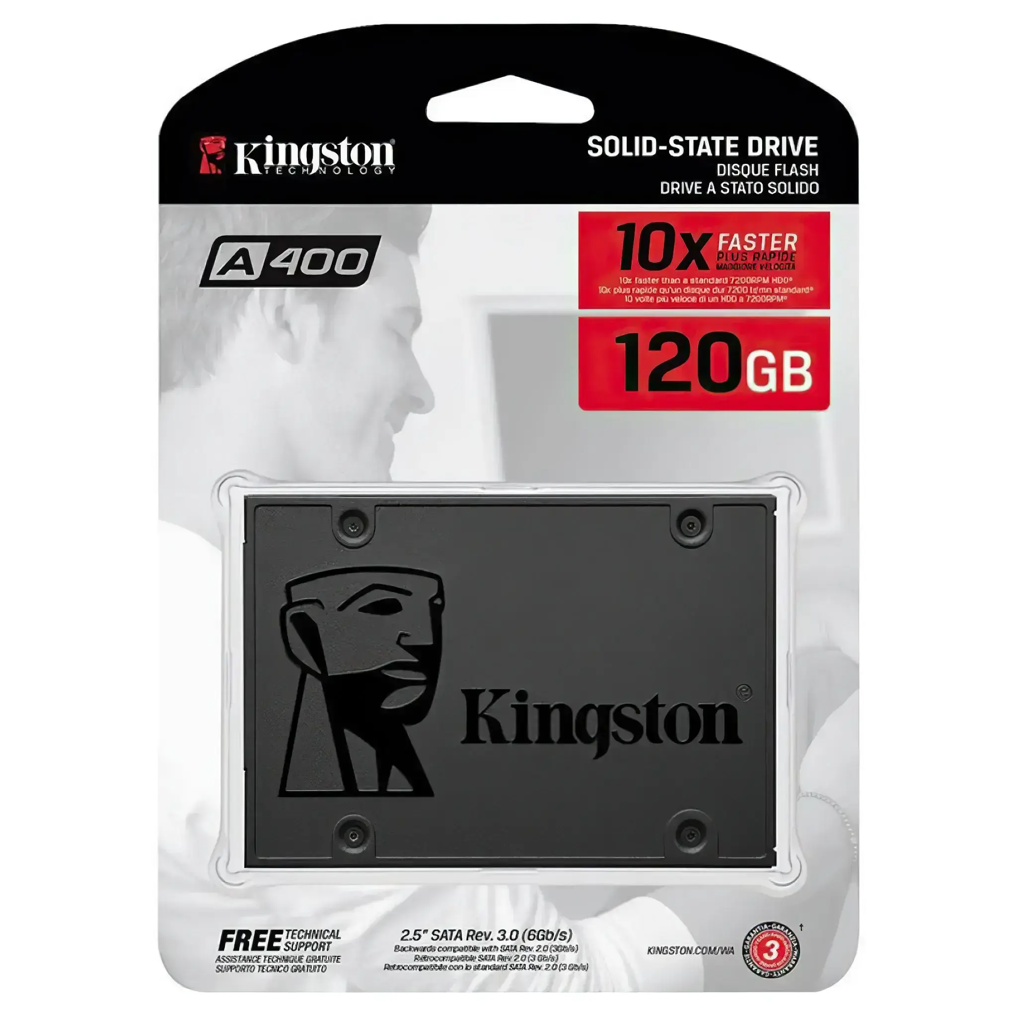 SSD накопитель Kingston SSDNow A400 120 GB (SA400S37/120G)