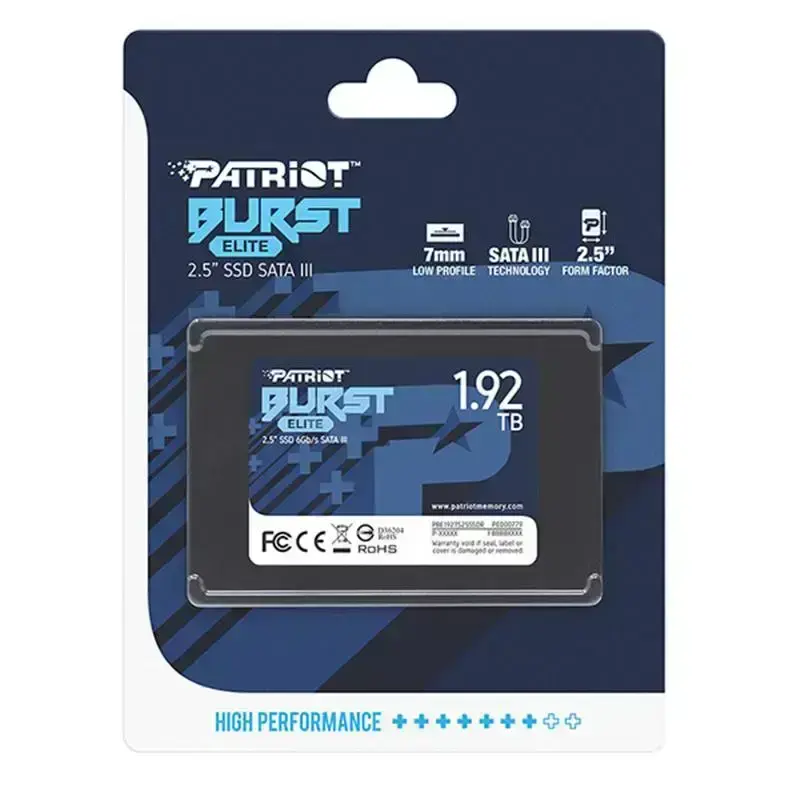 SSD накопичувач PATRIOT Burst Elite 1.92 TB (PBE192TS25SSDR)