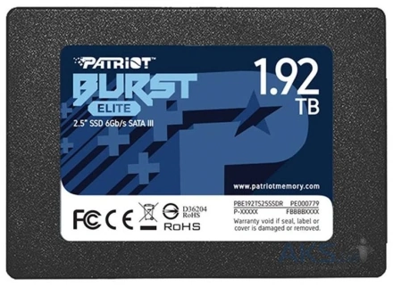 SSD накопичувач PATRIOT Burst Elite 1.92 TB (PBE192TS25SSDR)