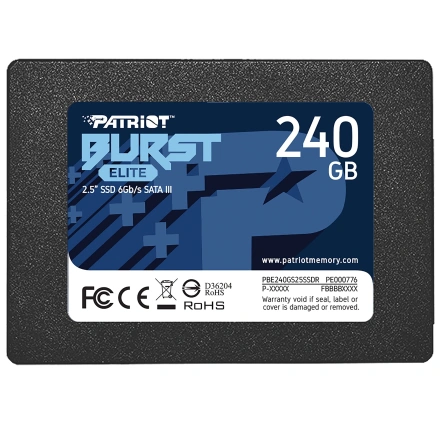 SSD накопитель PATRIOT Burst Elite 240 GB (PBE240GS25SSDR)