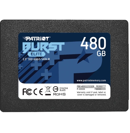 SSD накопитель PATRIOT Burst Elite 480 GB (PBE480GS25SSDR)