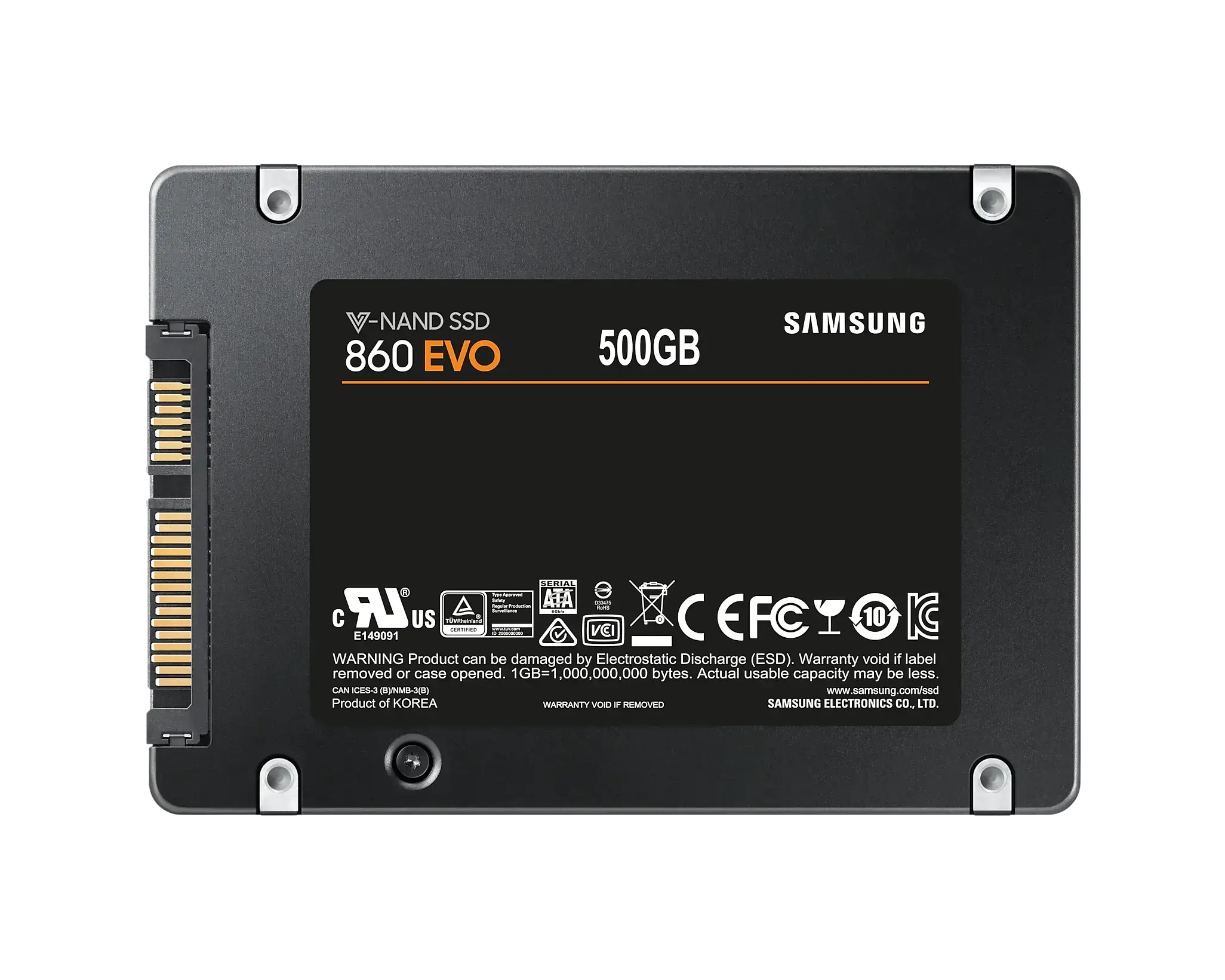 SSD накопитель Samsung 860 EVO 2.5 500 GB (MZ-76E500BW)