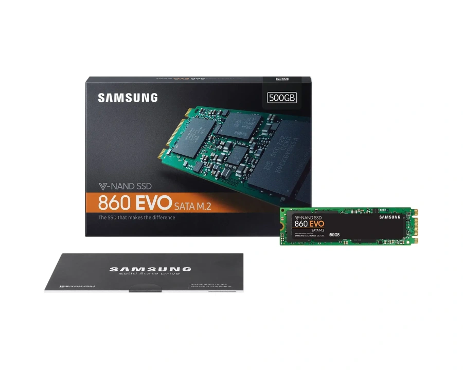 SSD накопитель Samsung 860 EVO SATA III M2 500GB (MZ-N6E500BW)