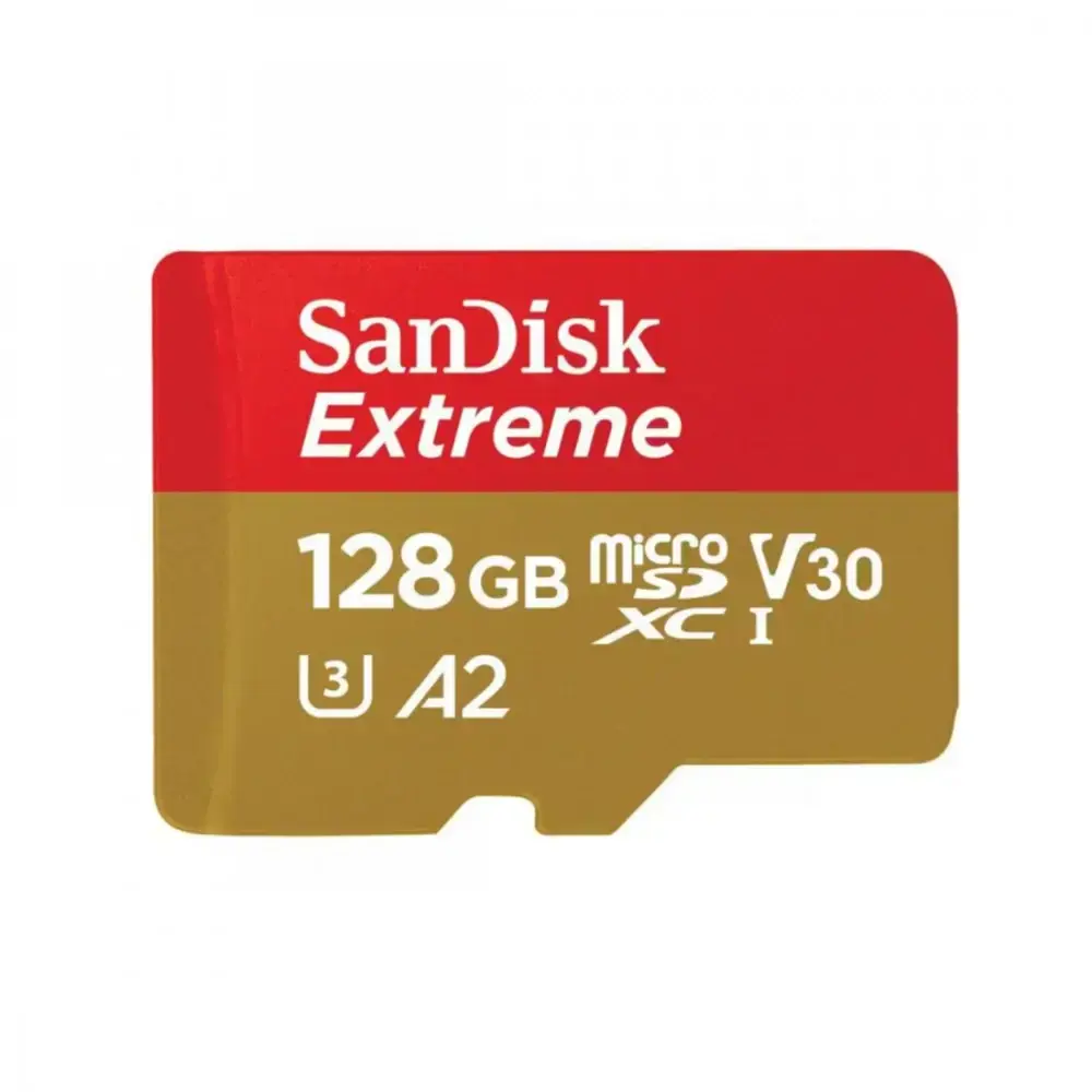 Карта памяти microSDXC [UHS-1 U3] SanDisk Extreme Action 128Gb class 10 A2 V30 [R190MB/s] (SDSQXAA-128G-GN6MA)