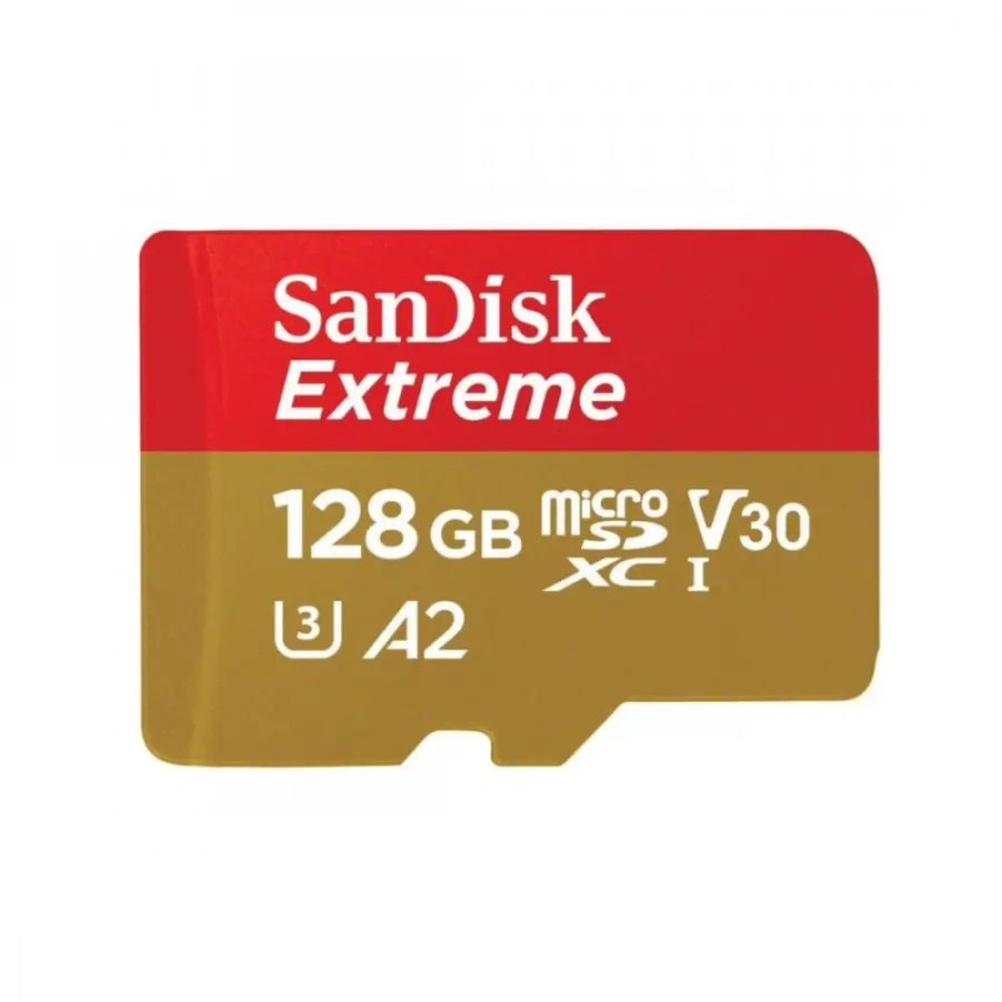 Карта пам'яті microSDXC [UHS-1 U3] SanDisk Extreme Action 128Gb class 10 A2 V30 [R190MB/s] (SDSQXAA-128G-GN6MA)