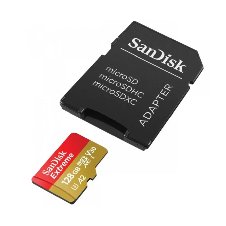 Карта пам'яті microSDXC [UHS-1 U3] SanDisk Extreme Action 128Gb class 10 A2 V30 [R190MB/s] (SDSQXAA-128G-GN6MA)