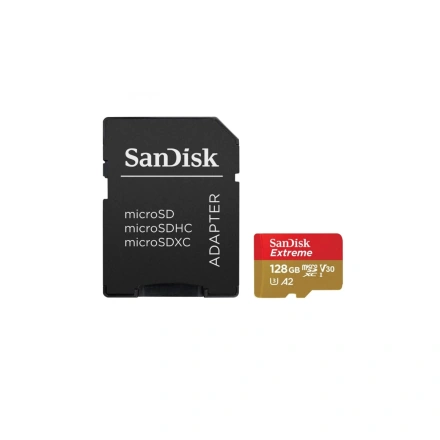 Карта памяти microSDXC [UHS-1 U3] SanDisk Extreme Action 128Gb class 10 A2 V30 [R190MB/s] (SDSQXAA-128G-GN6MA)