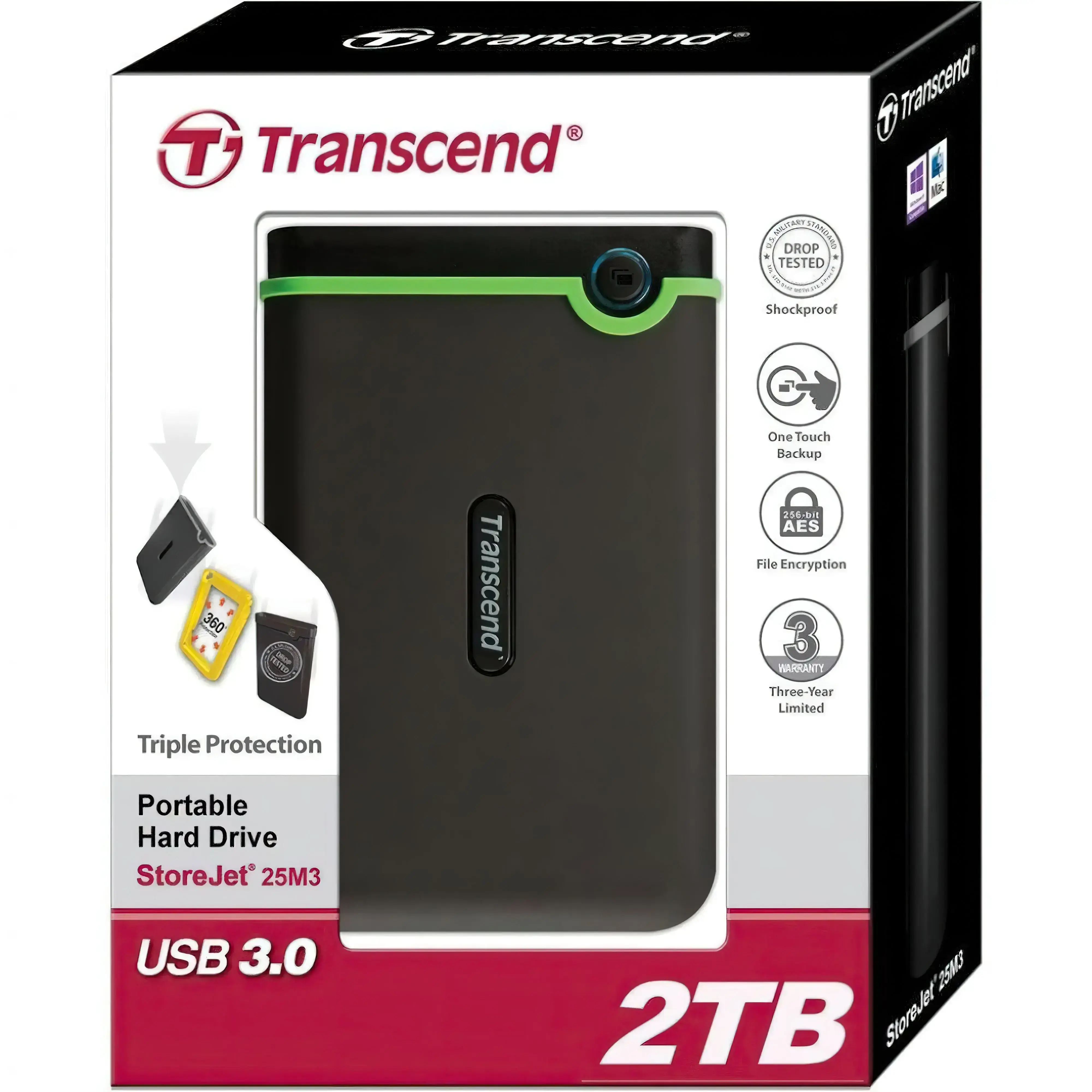 Transcend StoreJet 25M3 2 TB (TS2TSJ25M3)