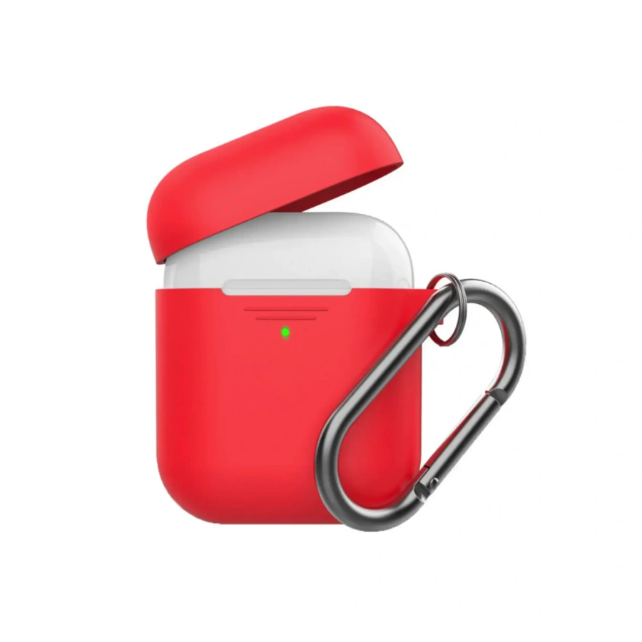 Чехол AHASTYLE дуо с карабином для Apple AirPods - Red (AHA-02060-RED)