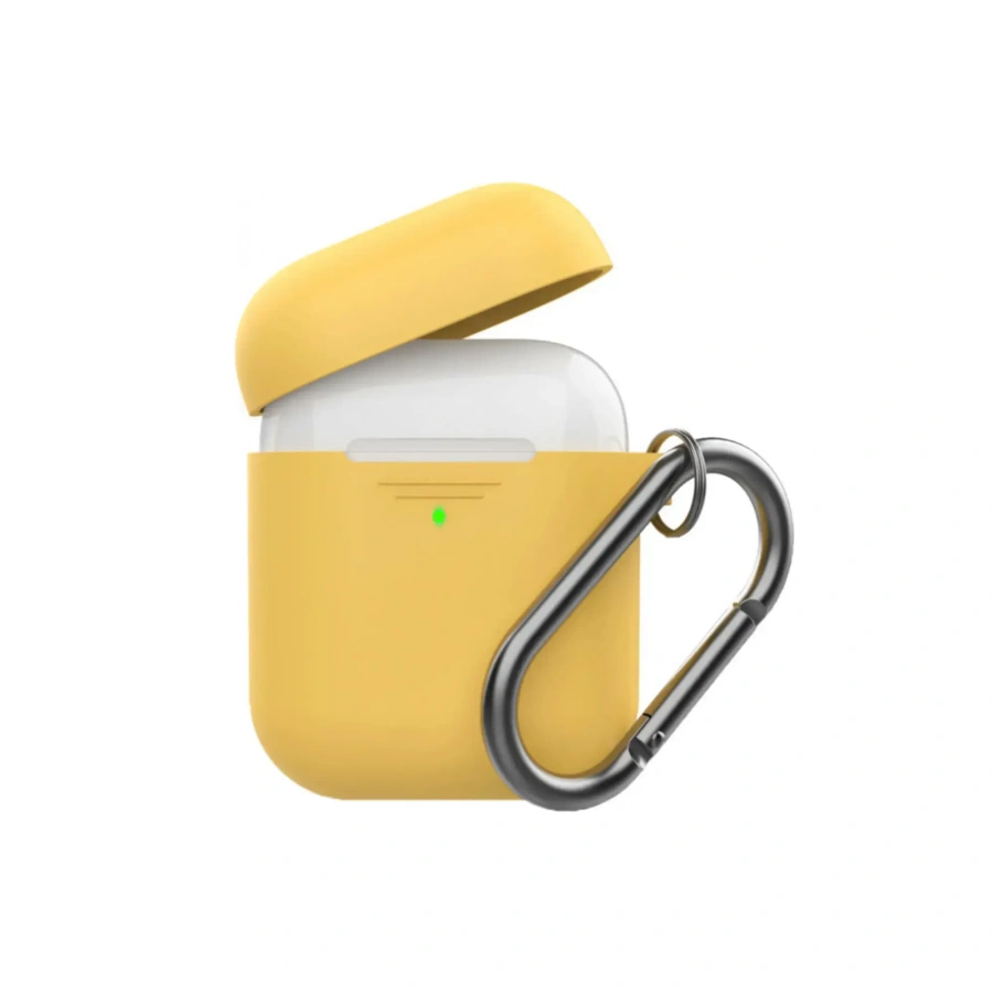 Чехол AHASTYLE дуо с карабином для Apple AirPods - Yellow (AHA-02060-YLW)