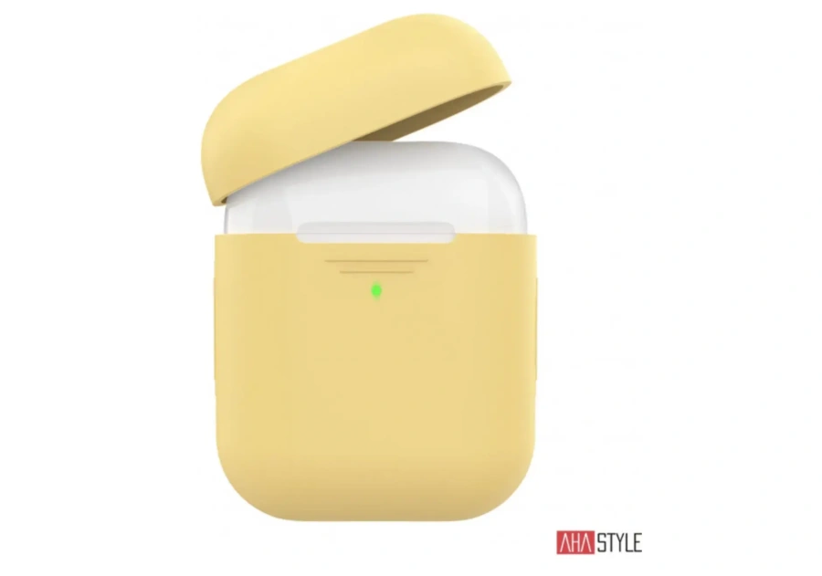 Чехол AHASTYLE дуо для Apple AirPods - Yellow (AHA-02020-YLW)