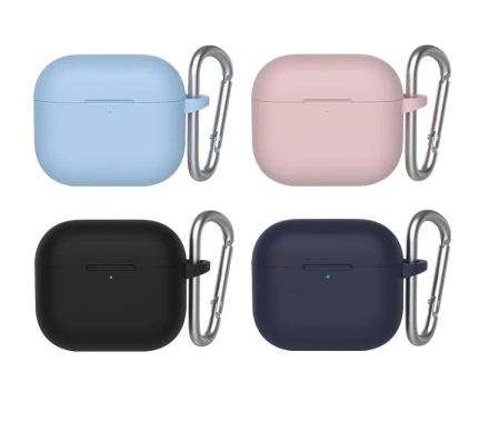 Blueo Liquid Silicone Case for AirPods 3 with Carbine - Pink