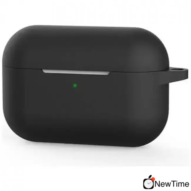 Blueo Liquid Silicone Case for Apple AirPods Pro with Carbine - Black