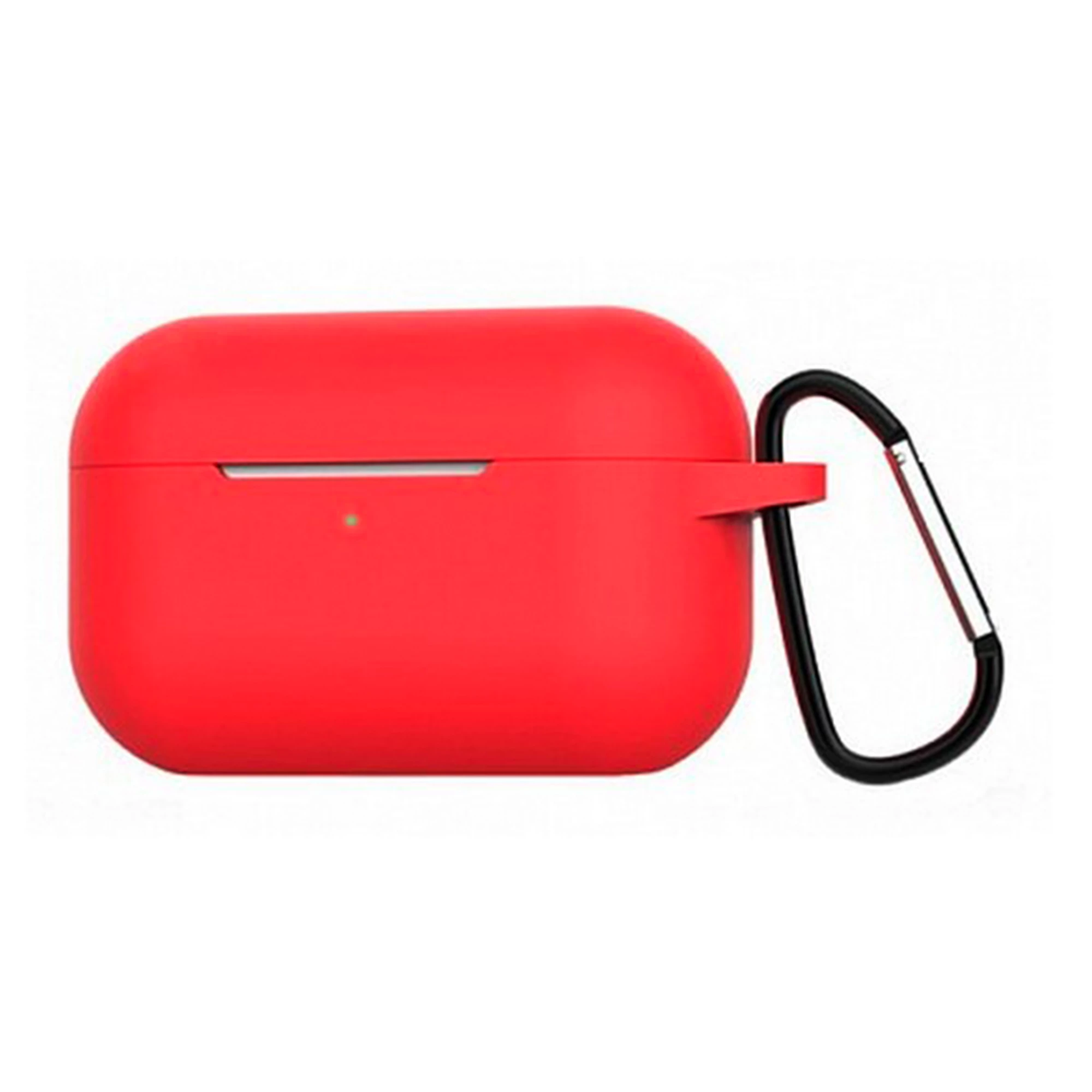 Blueo Liquid Silicone Case for Apple AirPods Pro with Carbine - Red