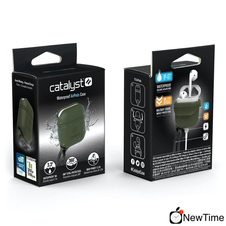 Catalyst Waterproof AirPods Case Army Green (CATAPDGRN)