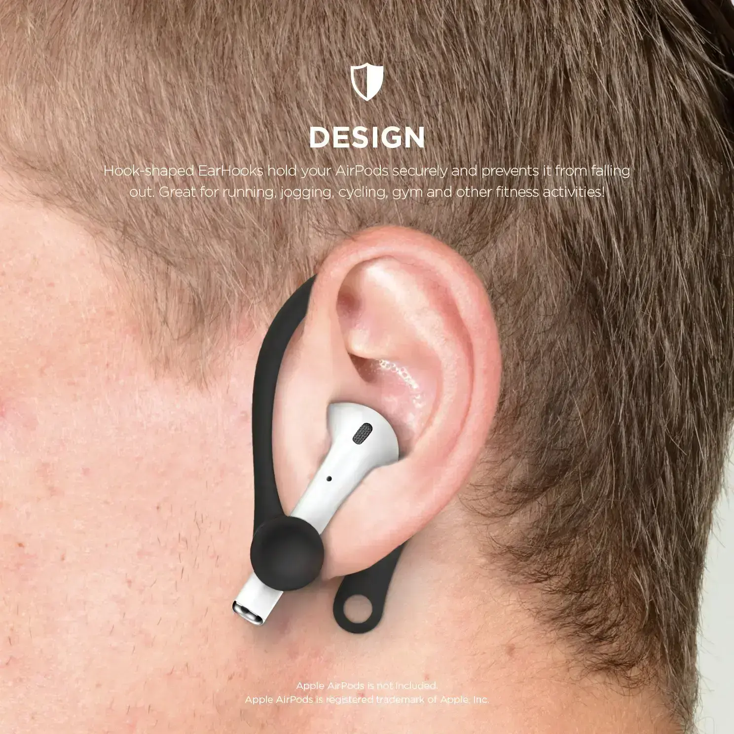Держатель для Airpods Elago Earhook - Black (EAP-HOOKS-BK)