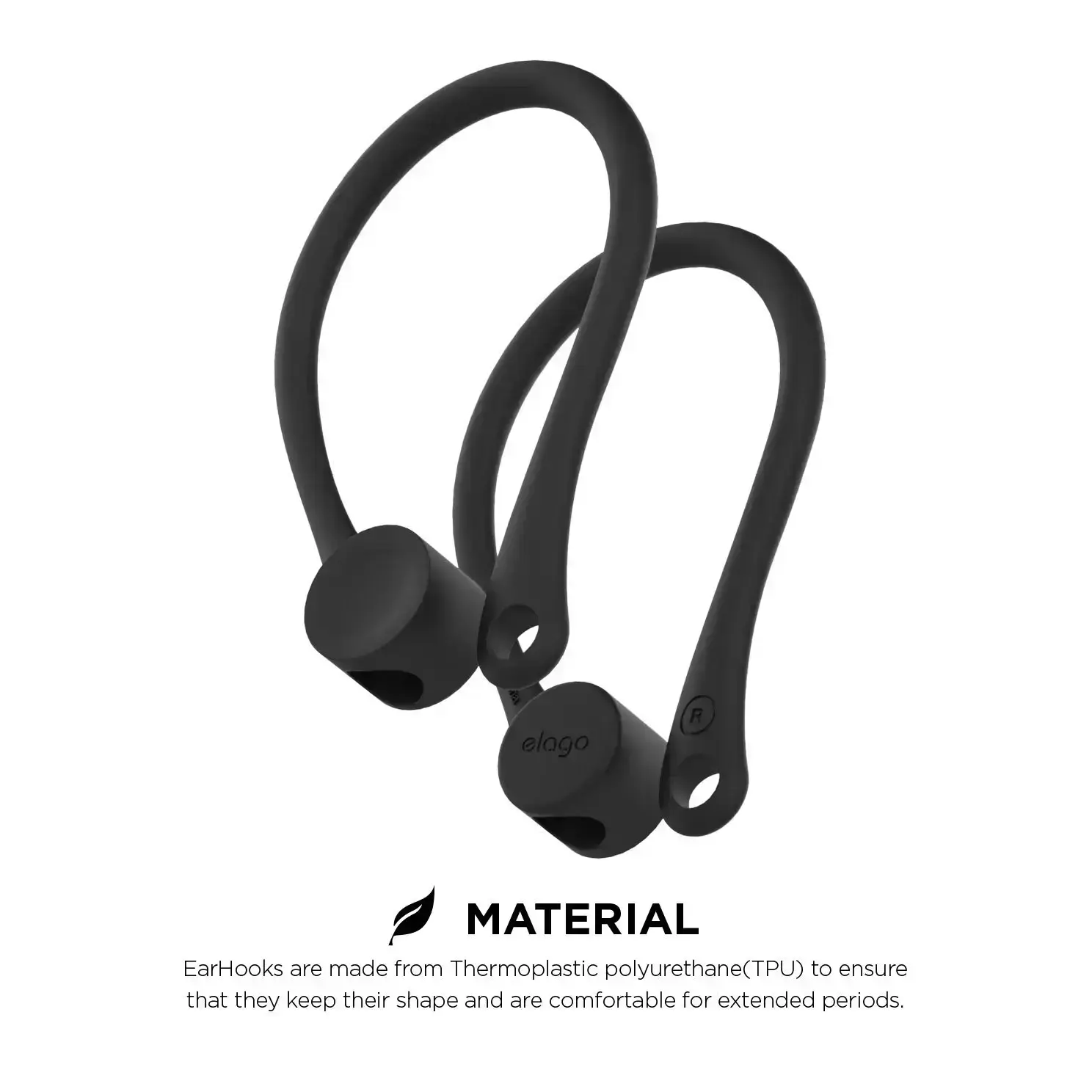 Держатель для Airpods Elago Earhook - Black (EAP-HOOKS-BK)
