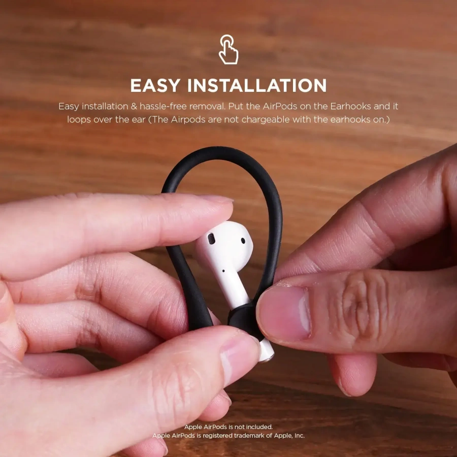 Тримач для Airpods Elago Earhook - Black (EAP-HOOKS-BK)