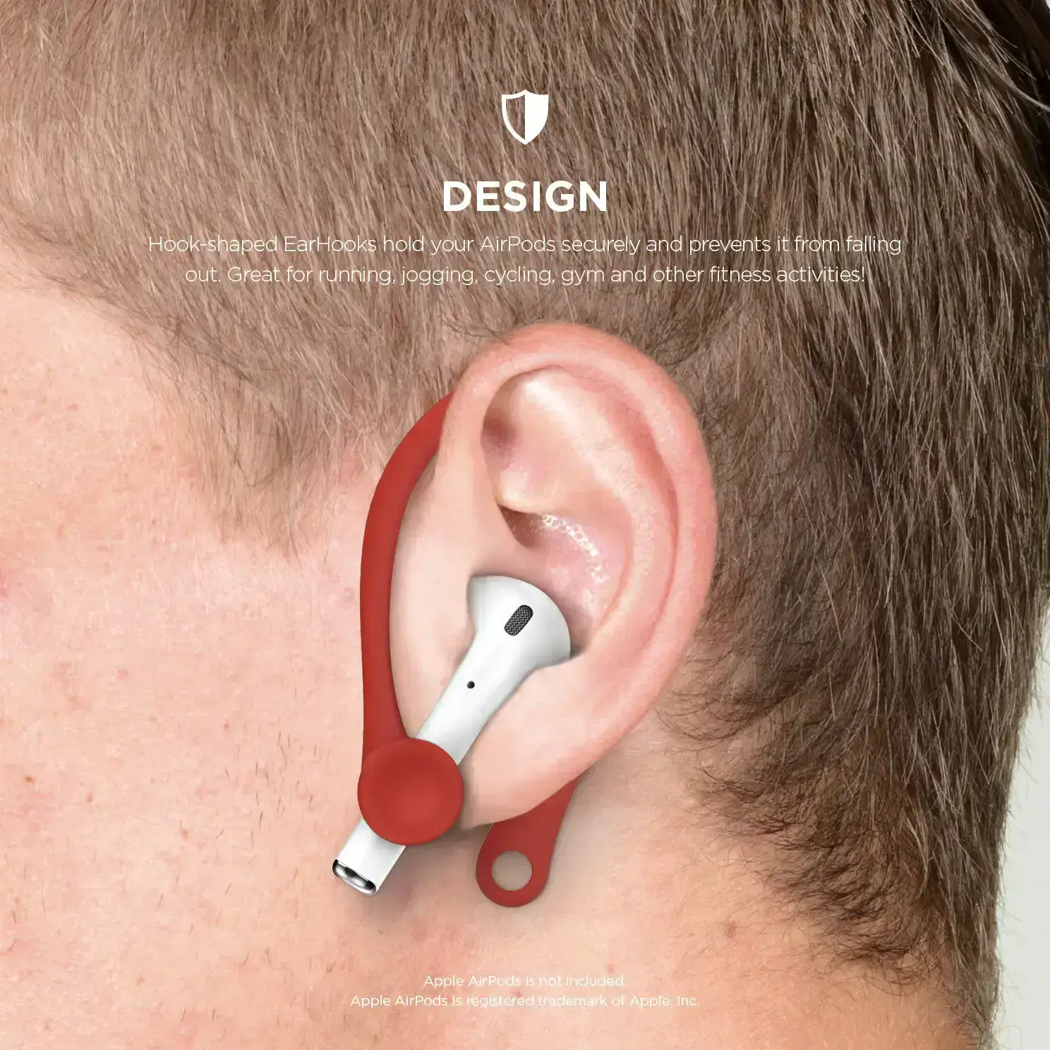 Держатель для Airpods Elago Earhook - Red (EAP-HOOKS-RD)