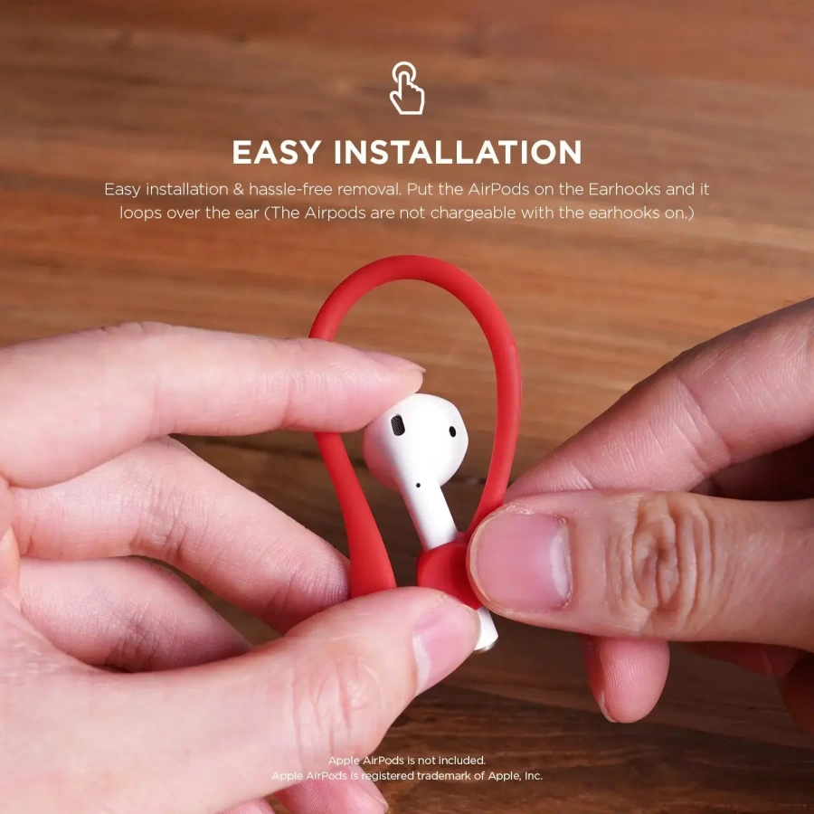 Держатель для Airpods Elago Earhook - Red (EAP-HOOKS-RD)