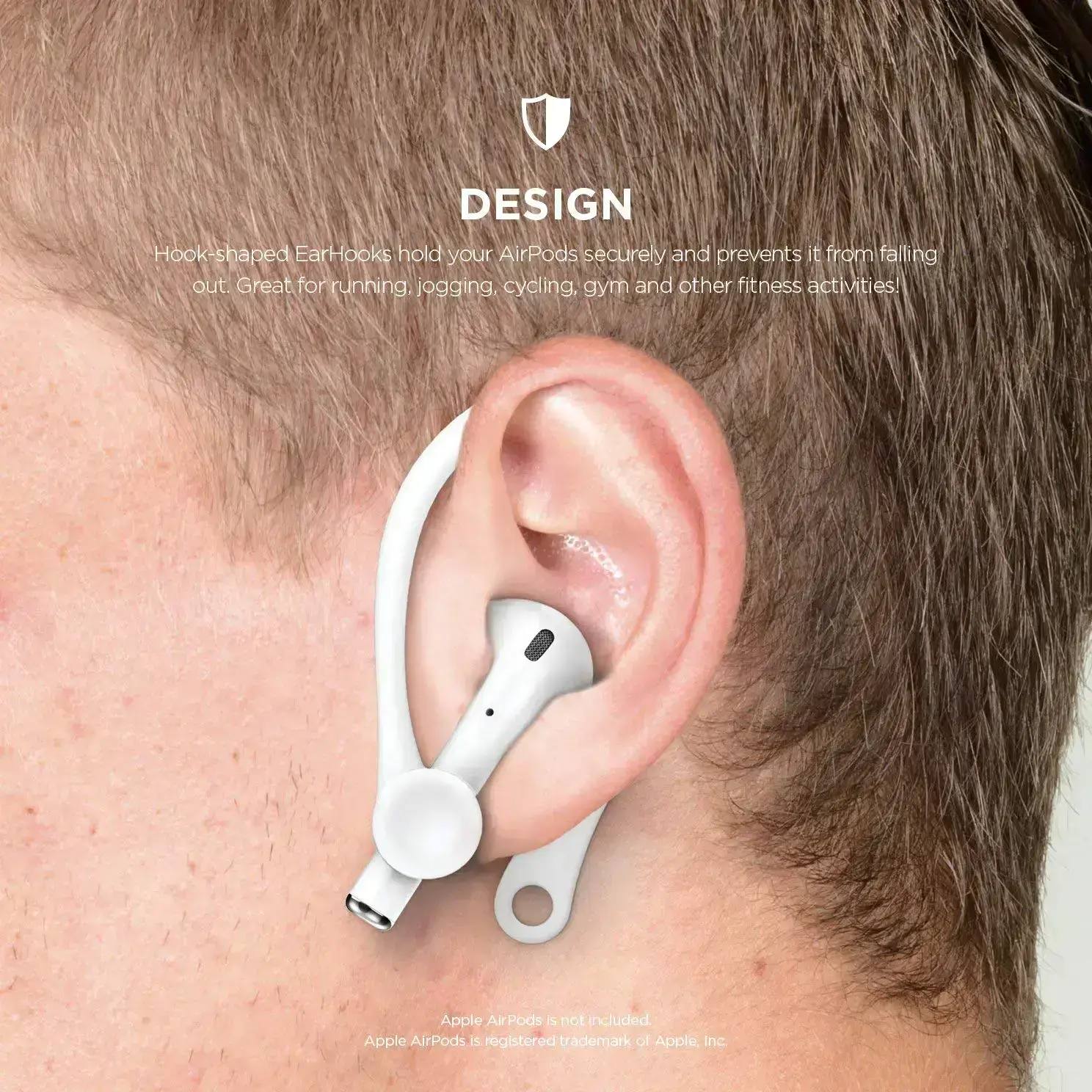 Держатель для Airpods Elago Earhook - White (EAP-HOOKS-WH)