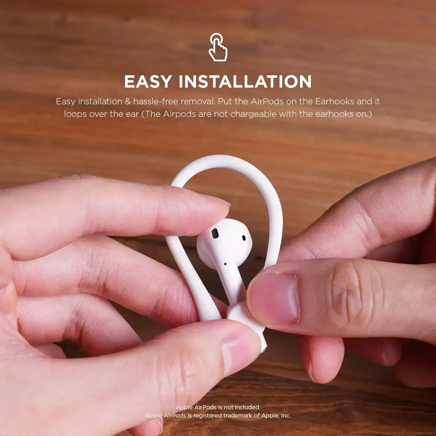 Держатель для Airpods Elago Earhook - White (EAP-HOOKS-WH)