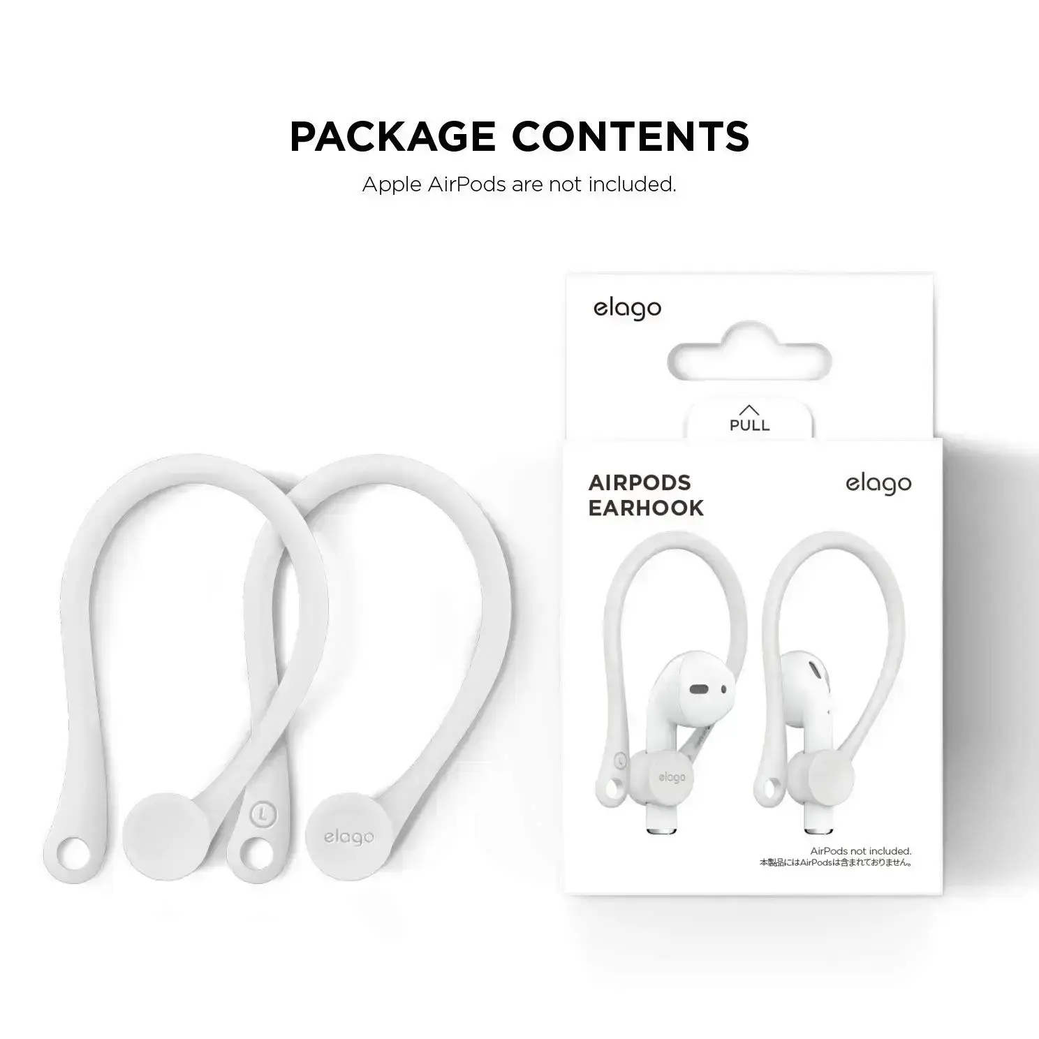 Держатель для Airpods Elago Earhook - White (EAP-HOOKS-WH)