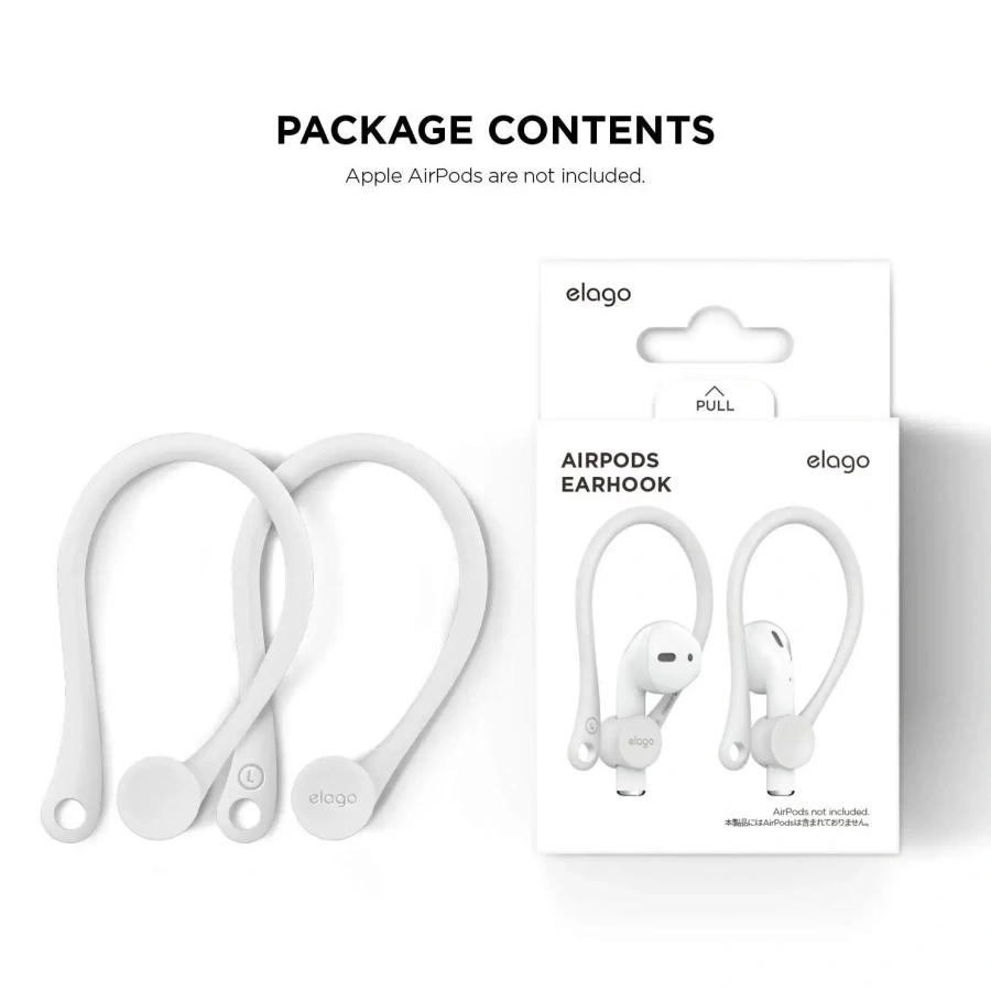 Тримач для Airpods Elago Earhook - White (EAP-HOOKS-WH)